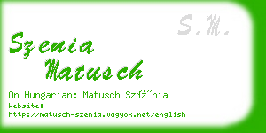 szenia matusch business card